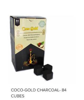 Coco Gold Charcoal - 84 cubes / pack